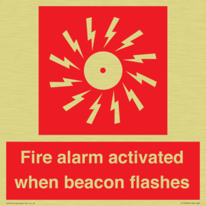 Fire alarm activated when beacon flashes